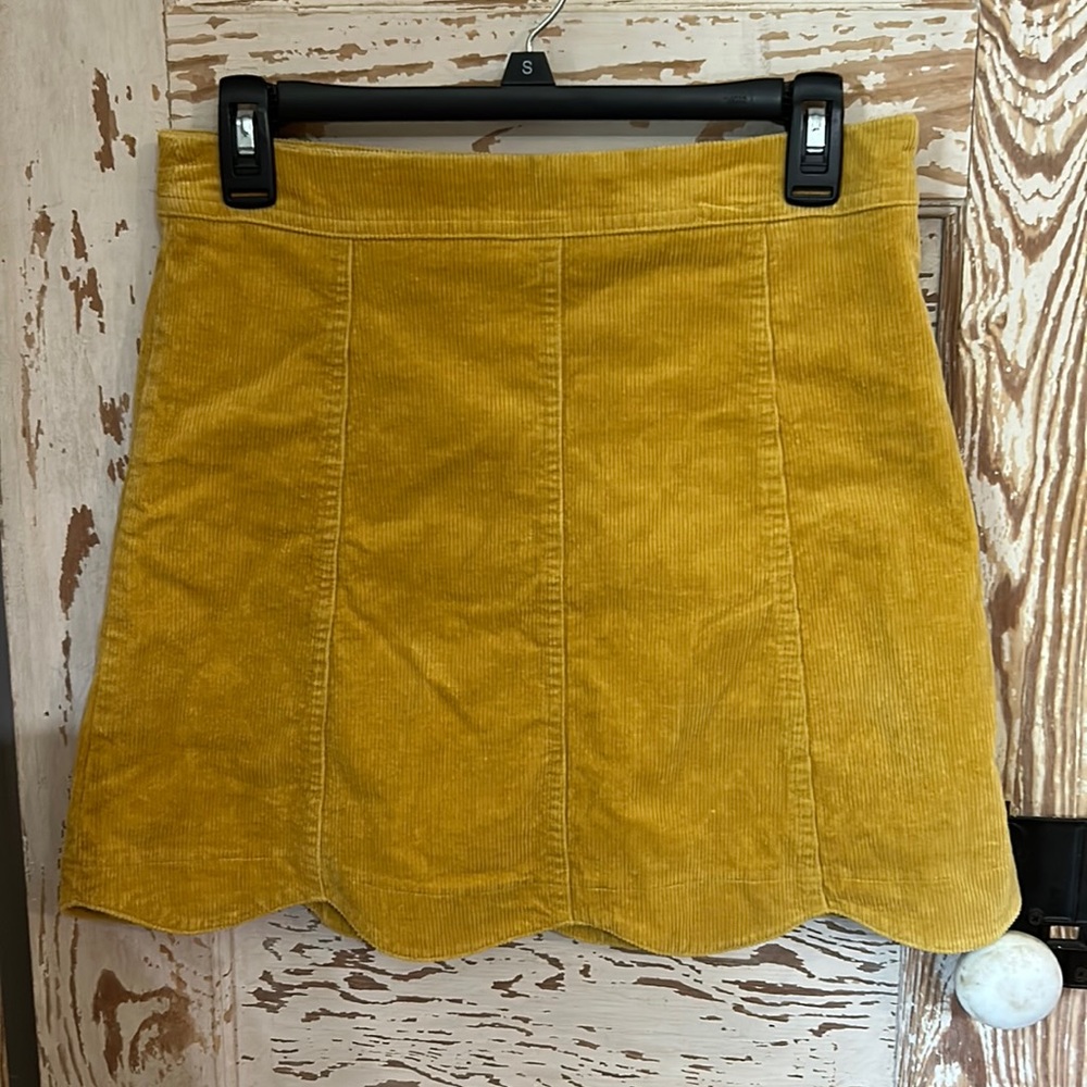 Altar’d State Women’s Corduroy Scalloped Skirt